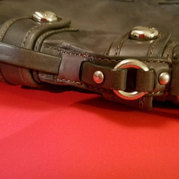 ❤DKNY DARK GRAY LEATHER BAG - Picture 4 of 8